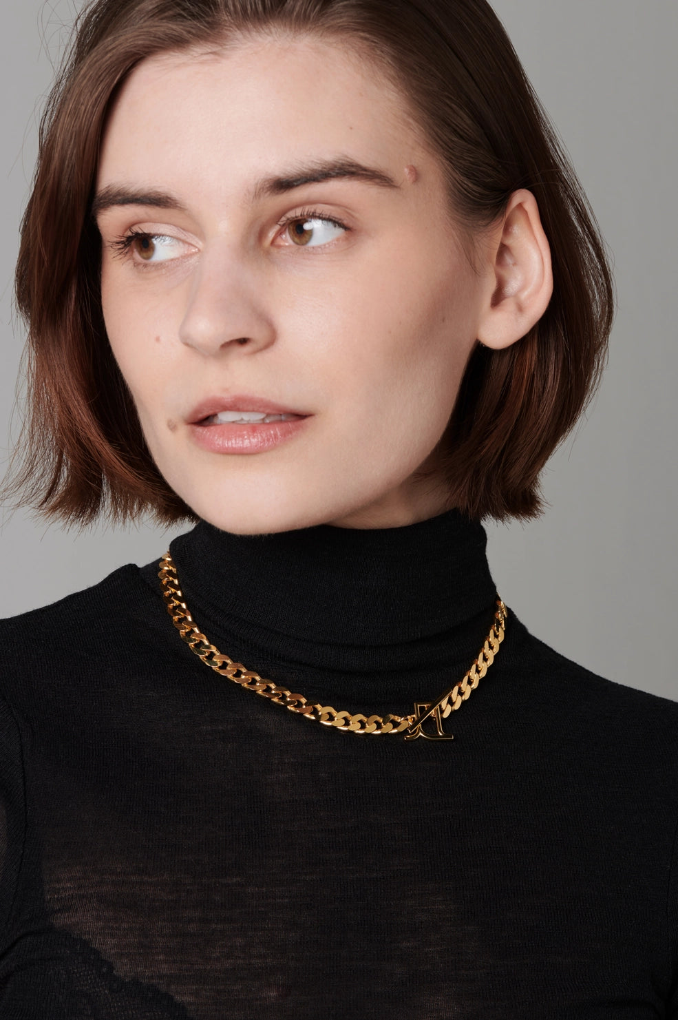 J Bar Necklace Statement - 8 mm